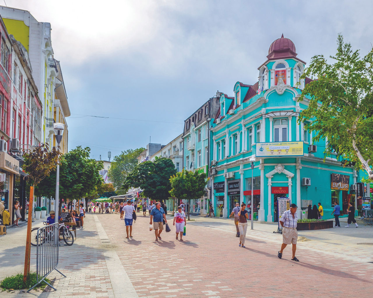 VARNA, BULGARIA, AUGUST 8, 2014: People are strolling through a pedestrian boulevard in Varna, Bulgaria.
; Shutterstock ID 1009496116; NP: CS Survey Bulgaria