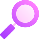 Magnifying glass gradient icon