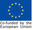 European Union Flag with the english sentence about co-funnding used for Africa technical wrokshop