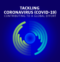 OECD COVID-19 logo with words "Tackling (coronavirus) COVID-19 - Contributing to a global effort"