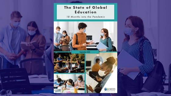 Cover of OECD report "The state of education 18 months into COVID"