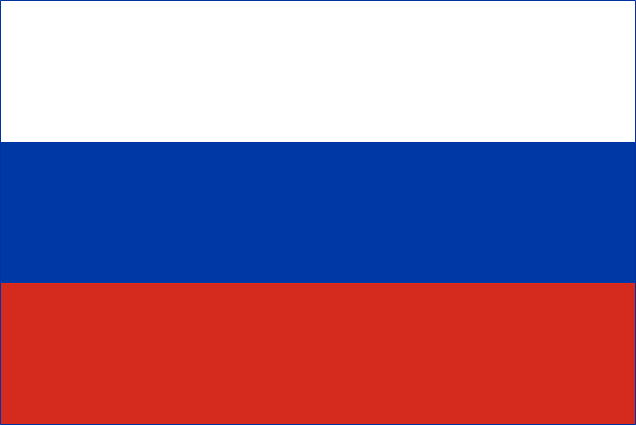 Russian Federation flag with border
