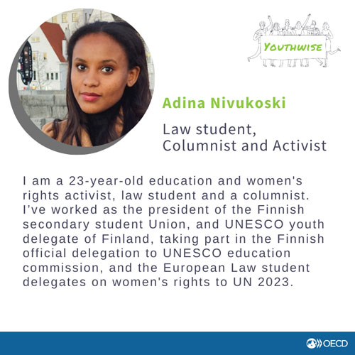 © 2023 OECD Youthwise member Adina Nivukoski